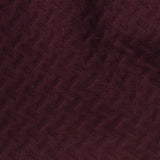 Dark Burgundy Geometric-Chevron Jacquard, Poly-Cotton