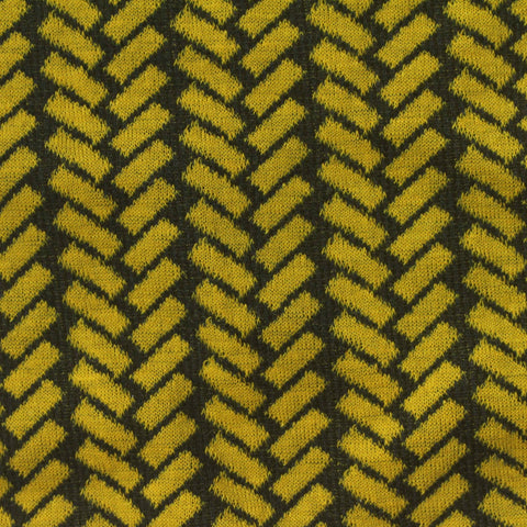Mustard Herringbone Jacquard, Polyester
