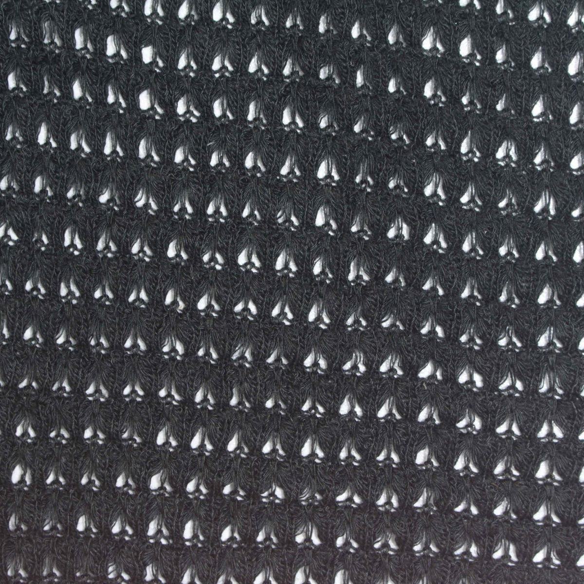 Black Openwork Chunky Knit, Polyester