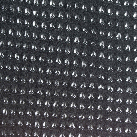 Black Openwork Chunky Knit, Polyester