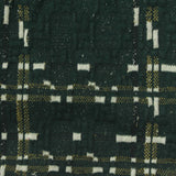 Dark Green Plaid Interlock Knit, Polyester