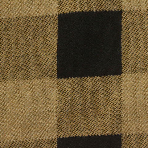 Brown Check Jacquard, Cotton-Poly