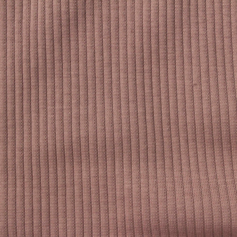 Dusty Pink Ribbed Rib Knit, Cotton