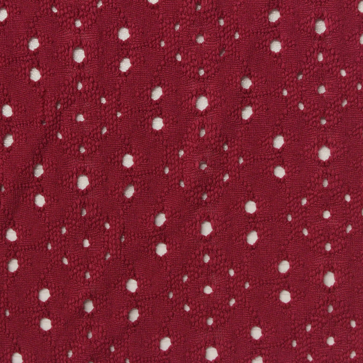 Red Eyelet Jacquard, Polyester