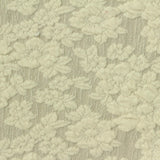 Cream Floral Interlock Knit, Cotton-Poly