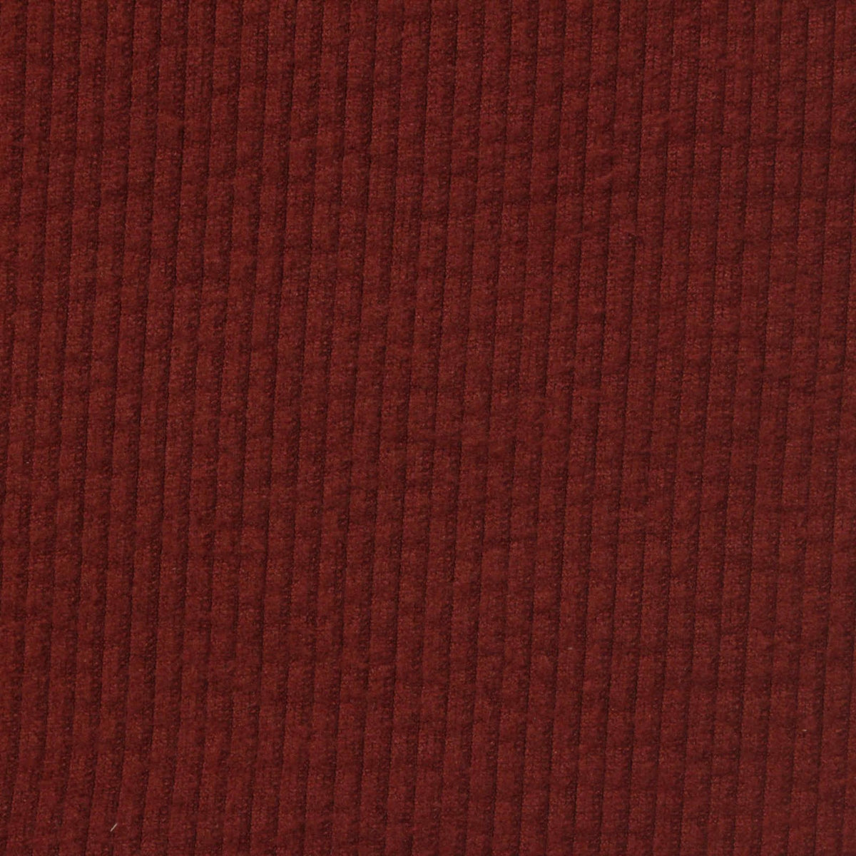 Deep Red Ribbed Knit Corduroy, Polyester