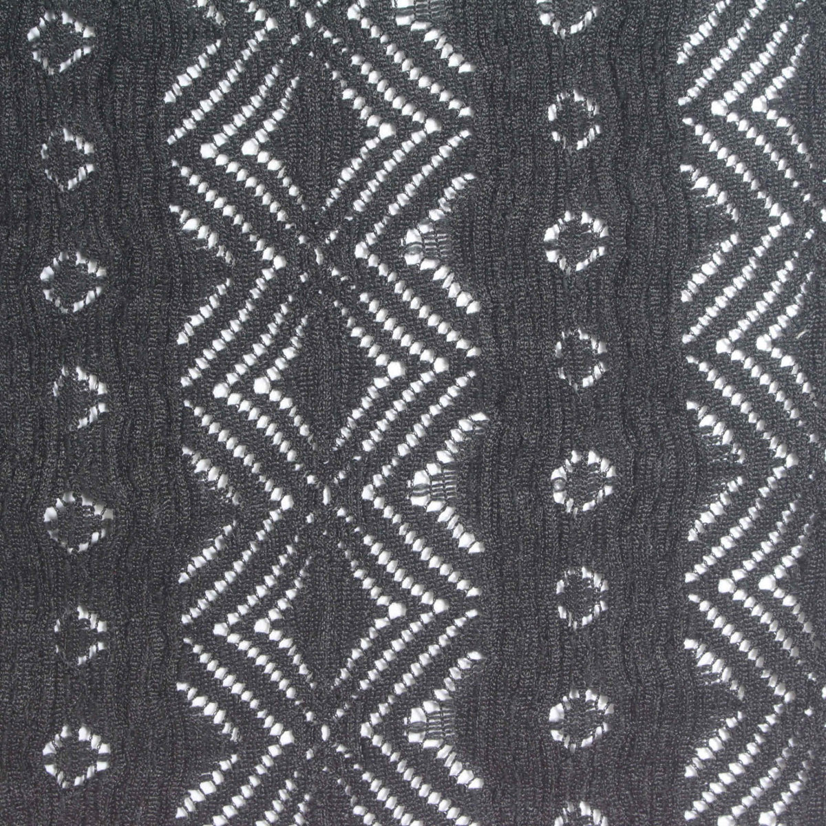 Black Geometric-Diamond Lace, Polyester