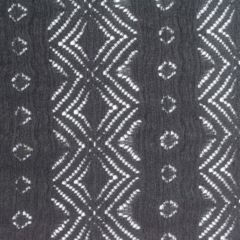 Black Geometric-Diamond Lace, Polyester