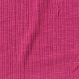 Slub Polyester Viscose Stretch Rib Knit Fabric, 195 gsm, 130 cm — Pink