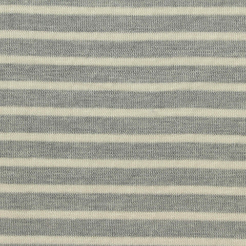 Grey Stripes Jersey Knit, Modal-Poly