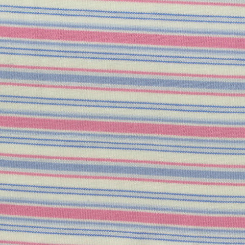 Pink Stripes Jersey Knit, Viscose