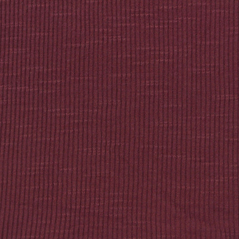 Burgundy Heather Rib Knit, Cotton-Modal