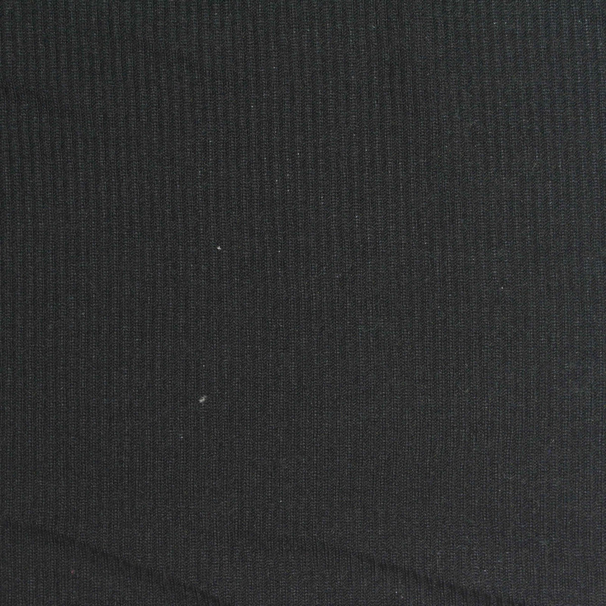 Polyester Stretch Rib Knit Fabric, 170 gsm, 142 cm — Black
