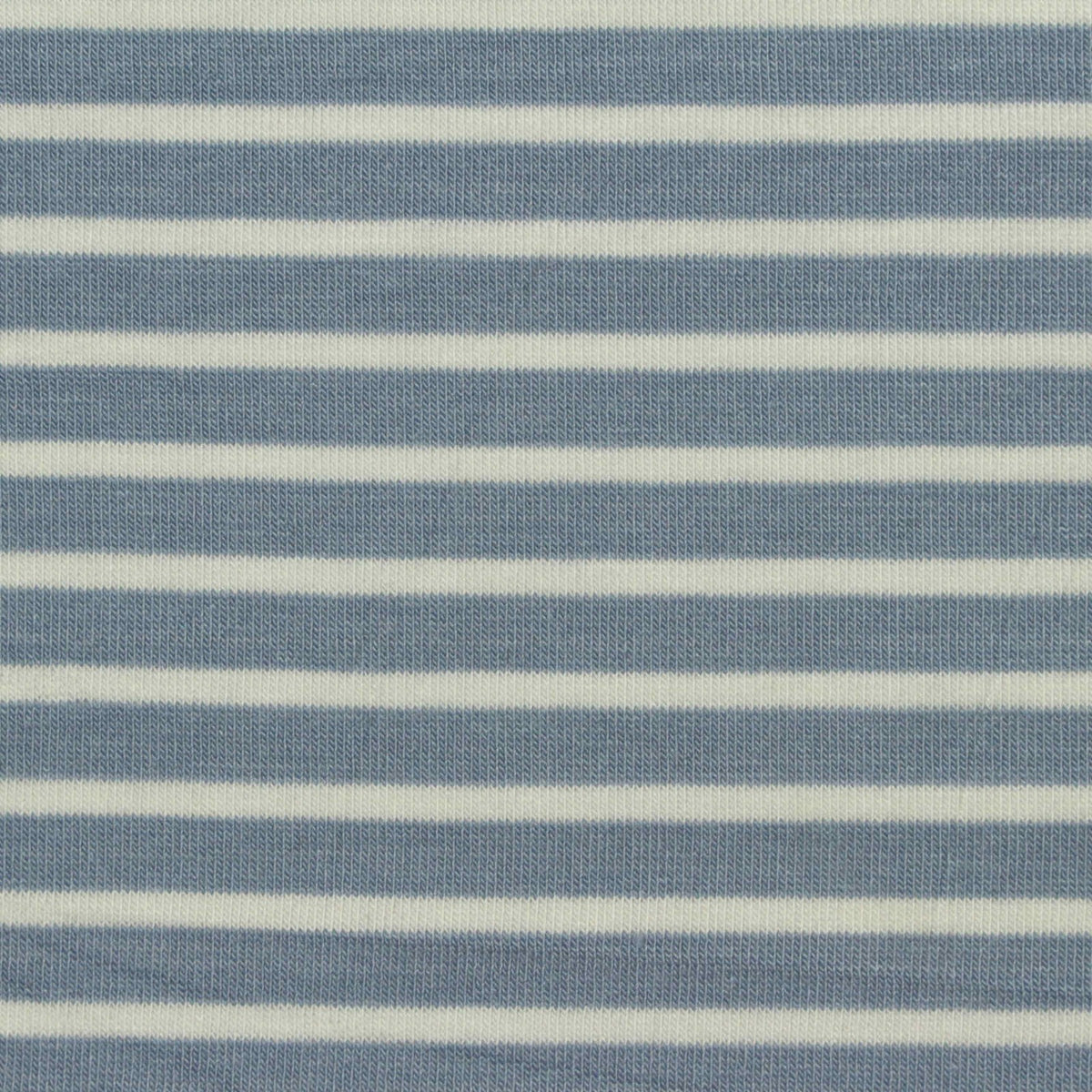 Striped Modal Polyester Stretch Jersey Knit Fabric, 160 gsm, 142 cm — Blue