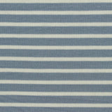 Striped Modal Polyester Stretch Jersey Knit Fabric, 160 gsm, 142 cm — Blue