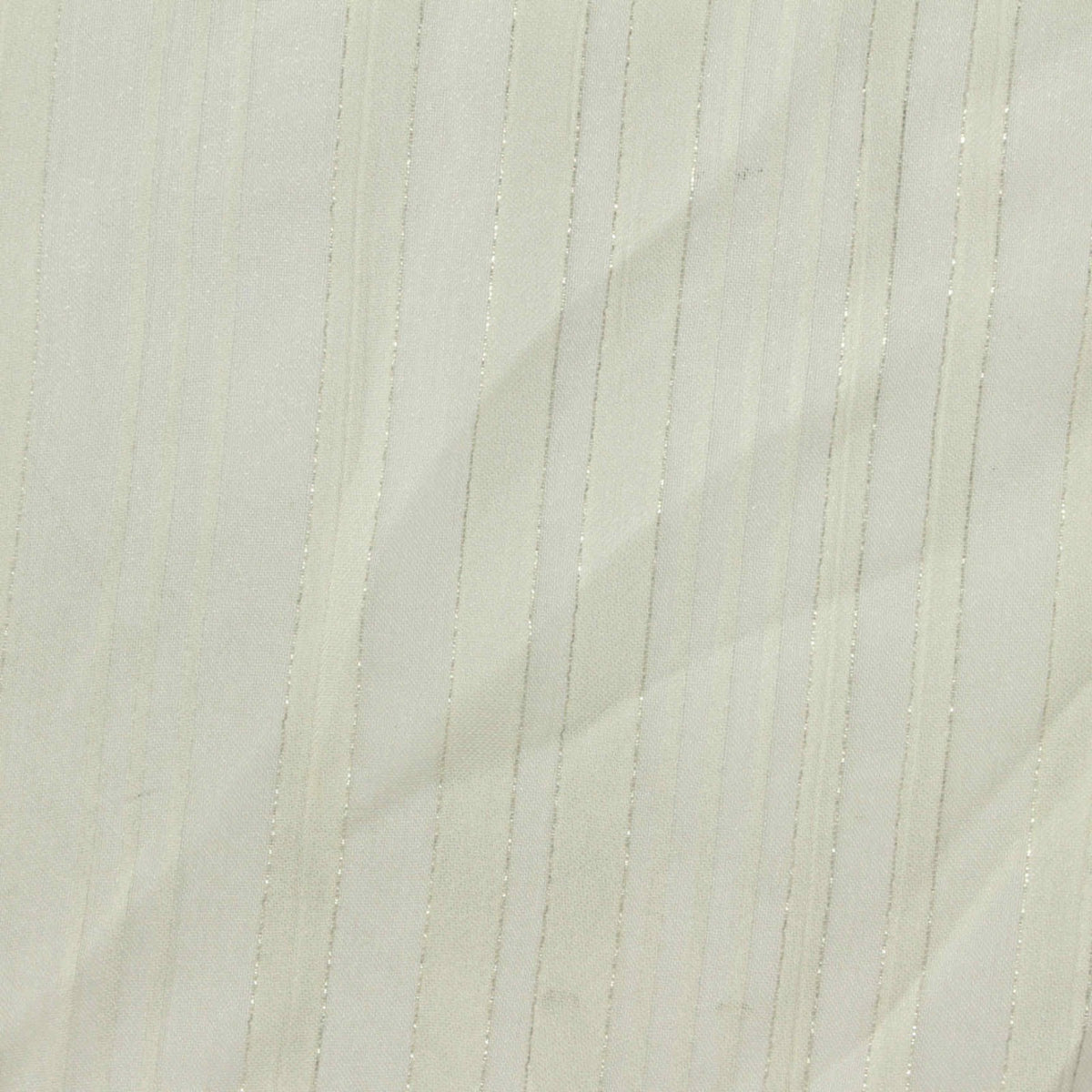 White Vertical-Stripe Chiffon, Polyester