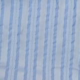 Light Blue Vertical-Stripe Jacquard, Viscose-Poly