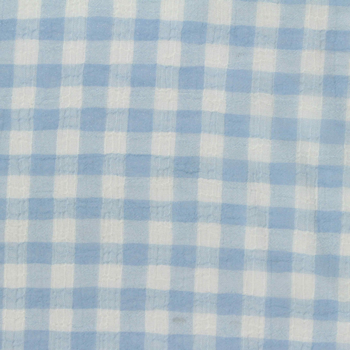 Light Blue Gingham Woven, Polyester