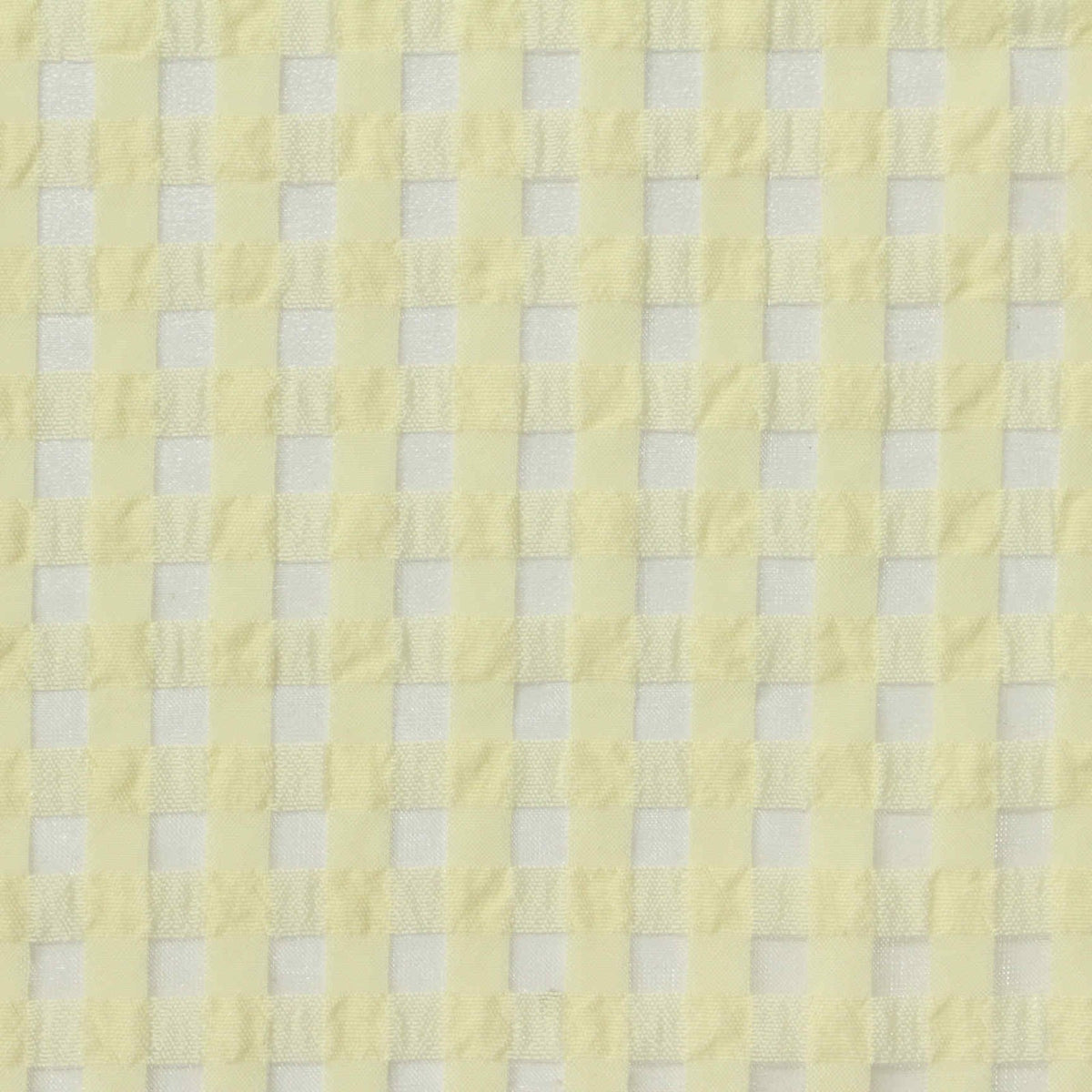 Pale Yellow Textured-Grid Woven, Polyester