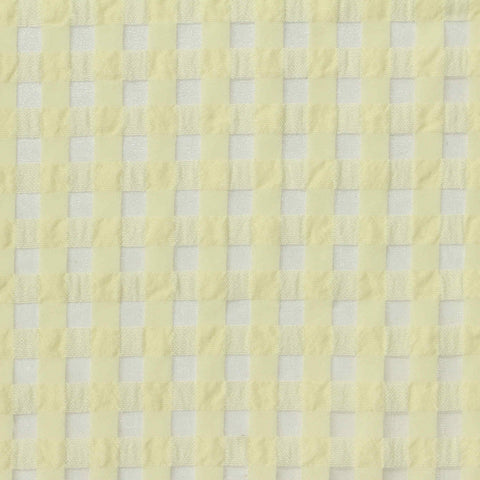 Pale Yellow Textured-Grid Woven, Polyester