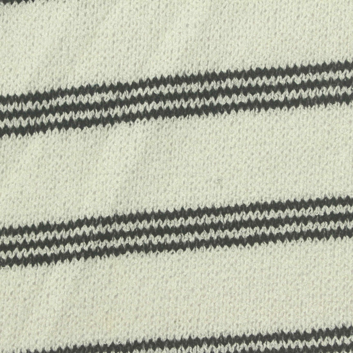 Dark Grey Horizontal-Stripe Chunky Knit, Viscose-Poly