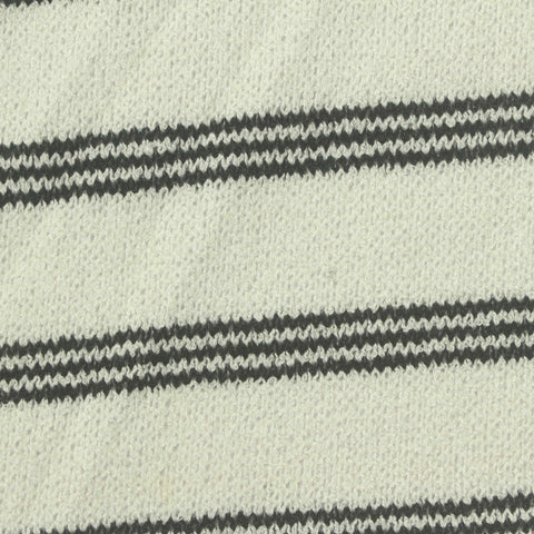 Dark Grey Horizontal-Stripe Chunky Knit, Viscose-Poly