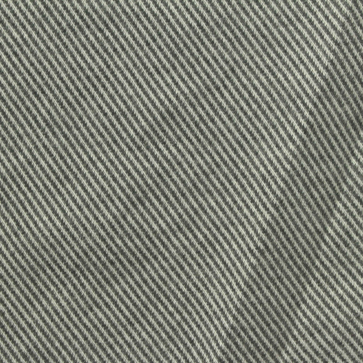 Grey Diagonal-Stripe Interlock Knit, Poly-Cotton