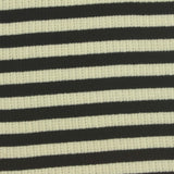 Black Stripes Rib Knit, Cotton