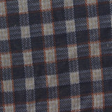 Navy Check Interlock Knit, Polyester