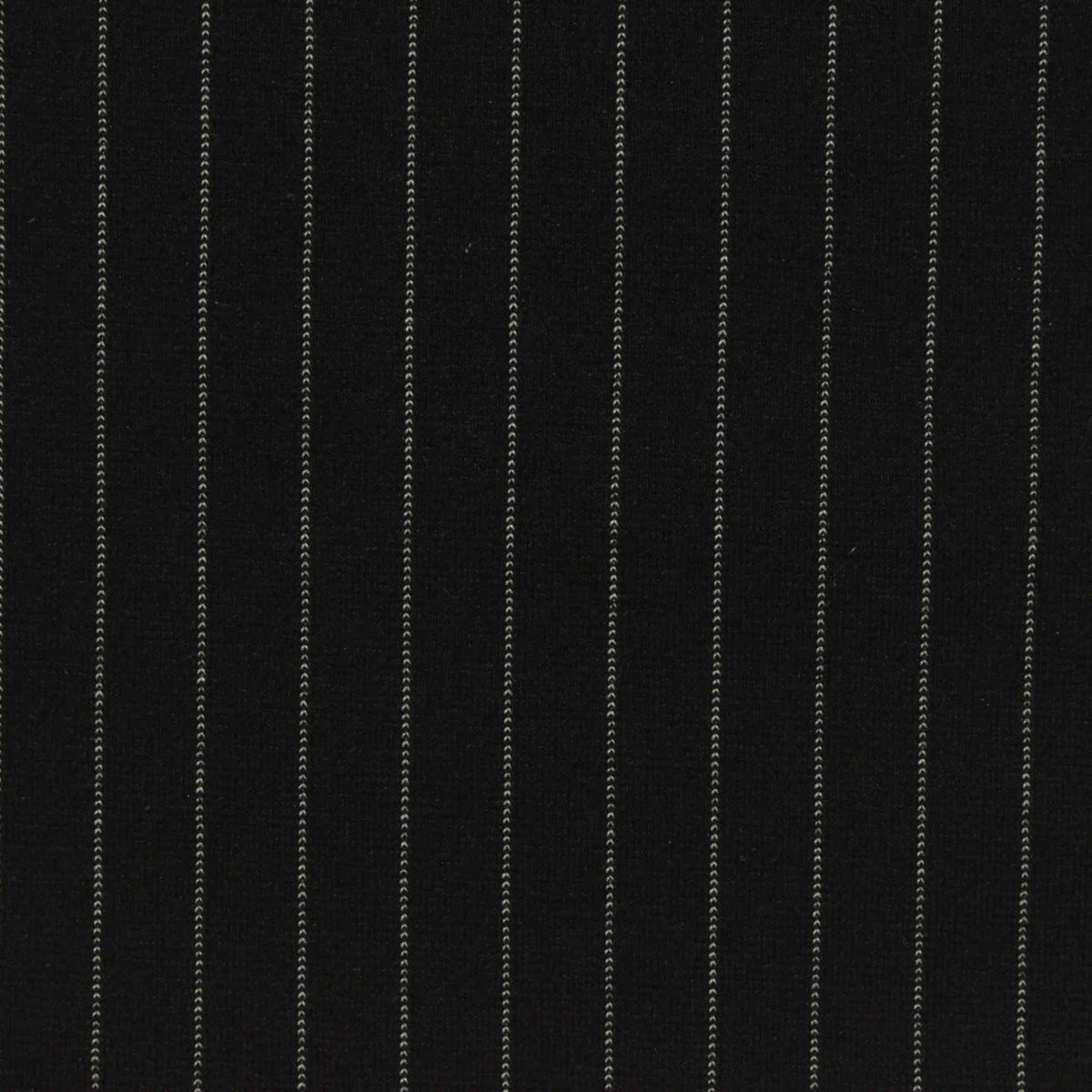 White Pinstripes Knit, Cotton-Poly