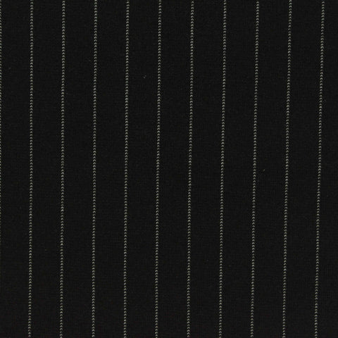 White Pinstripes Knit, Cotton-Poly