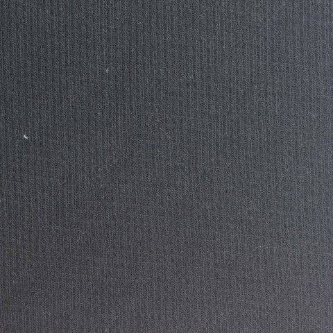 Polyester Cotton Waffle Knit Fabric, 230 gsm, 140 cm — Black