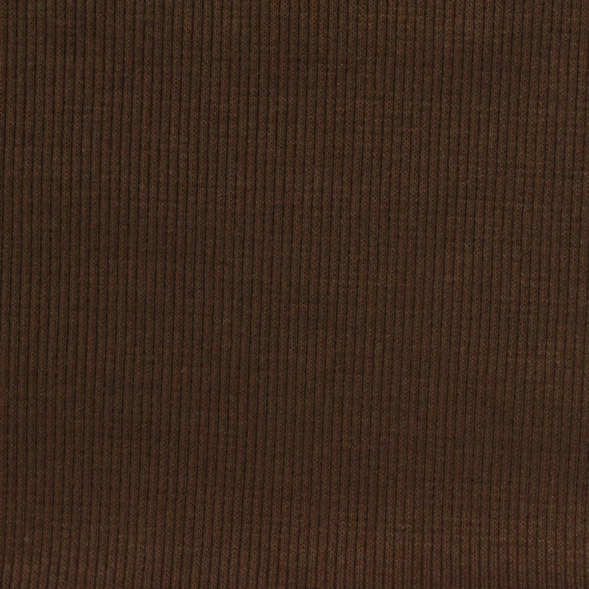 Polyester Cotton Stretch Rib Knit Fabric, 308 gsm, 135 cm — Brown