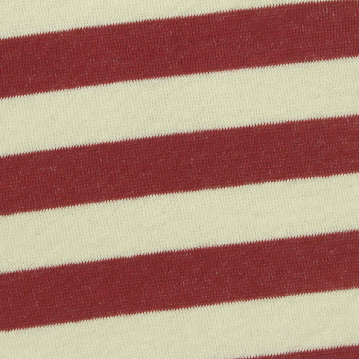 Red Horizontal-Stripe French Terry, Cotton-Poly