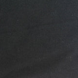 Cotton Polyester Rib Knit Fabric, 346 gsm, 170 cm — Black