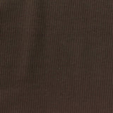 Polyester Cotton Stretch Rib Knit Fabric, 277 gsm, 135 cm — Brown