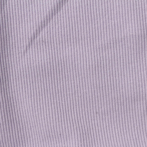 Light Purple Ribbed Rib Knit, Poly-Cotton