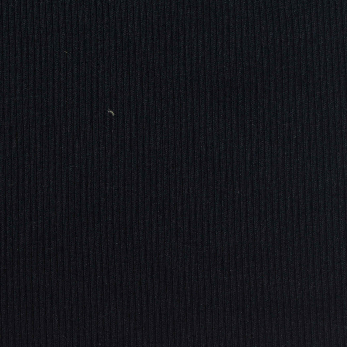 Polyester Cotton Stretch Rib Knit Fabric, 334 gsm, 135 cm — Black