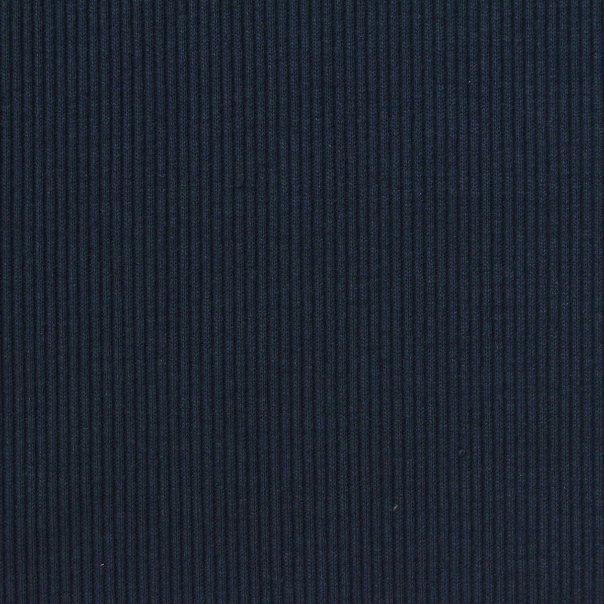 Polyester Cotton Stretch Rib Knit Fabric, 297 gsm, 135 cm — Navy