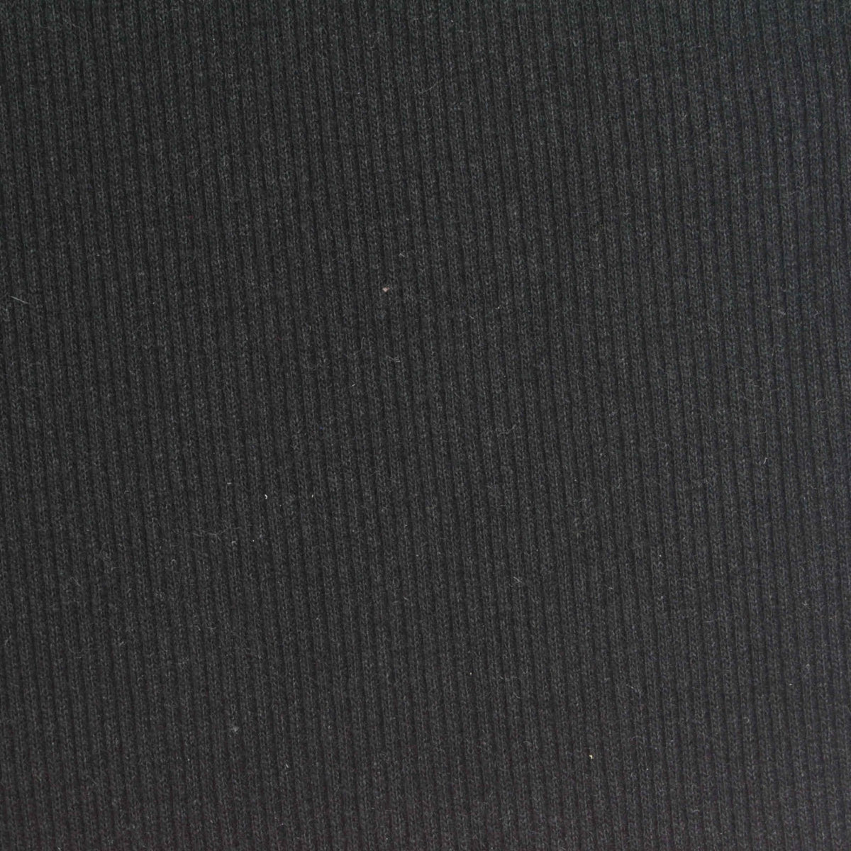 Cotton Polyester Stretch Rib Knit Fabric, 306 gsm, 135 cm — Black
