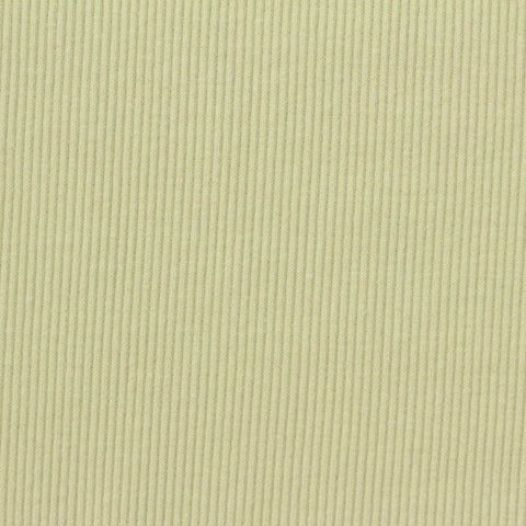 Pale Beige Ribbed Rib Knit, Cotton-Poly