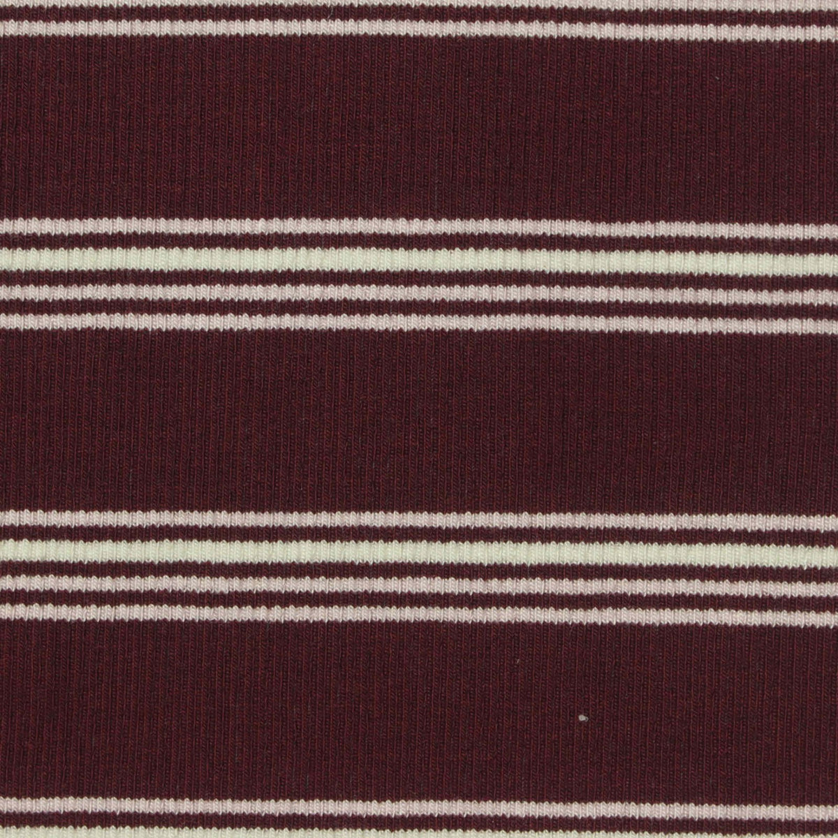 Maroon Stripes Rib Knit, Viscose