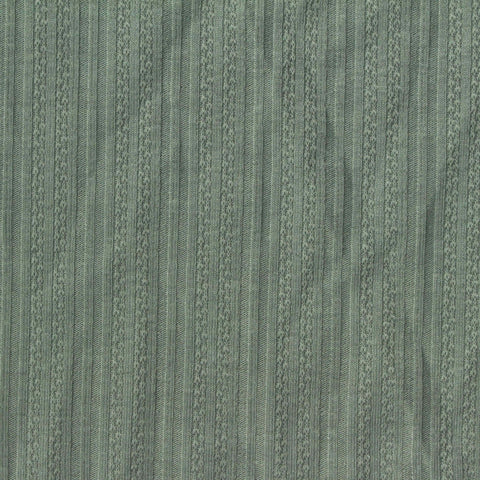 Jacquard Polyester Stretch Rib Knit Fabric, 220 gsm, 180 cm — Green
