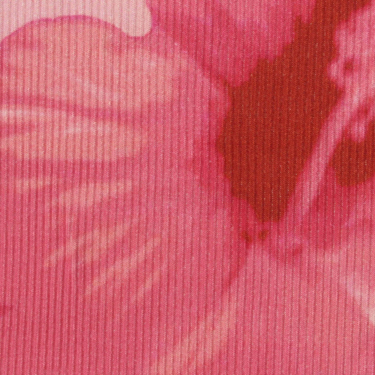 Pink Floral Rib Knit, Viscose