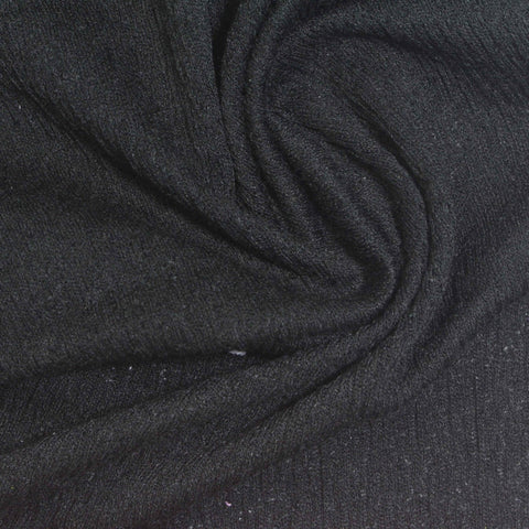 Black Textured Crepe, Polyester