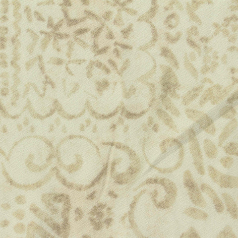 Light Brown Scroll Linen-Look, Polyester