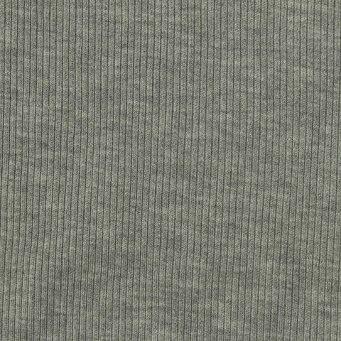 Grey Heather Rib Knit, Modal