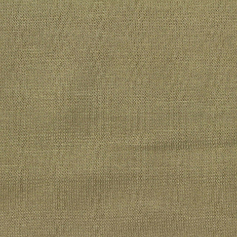 Brushed Viscose Polyester Stretch French Terry Fabric, 200 gsm, 160 cm — Khaki
