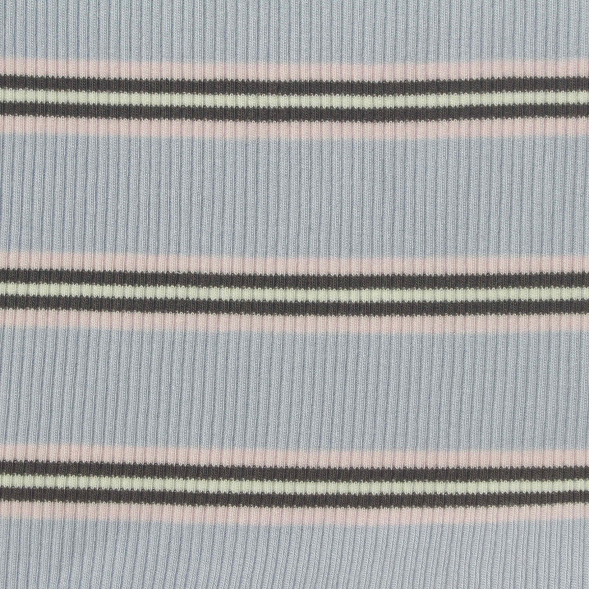 Pink Stripes Rib Knit, Viscose