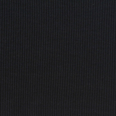 Black Ribbed Rib Knit, Viscose